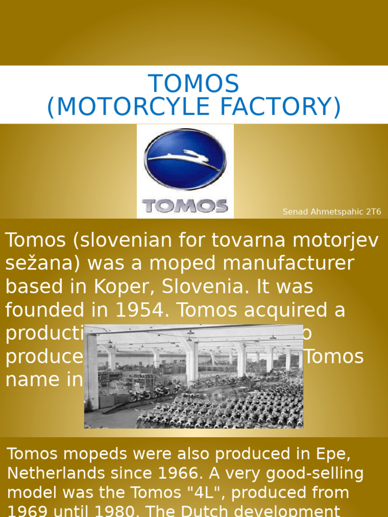 Tomos (Motorcyle Factory) : Senad Ahmetspahic 2T6 | PDF