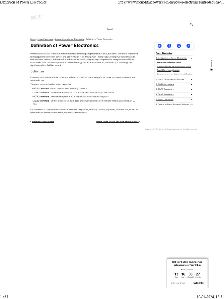 Definition of Power Electronics | PDF | Power Electronics | Electronics