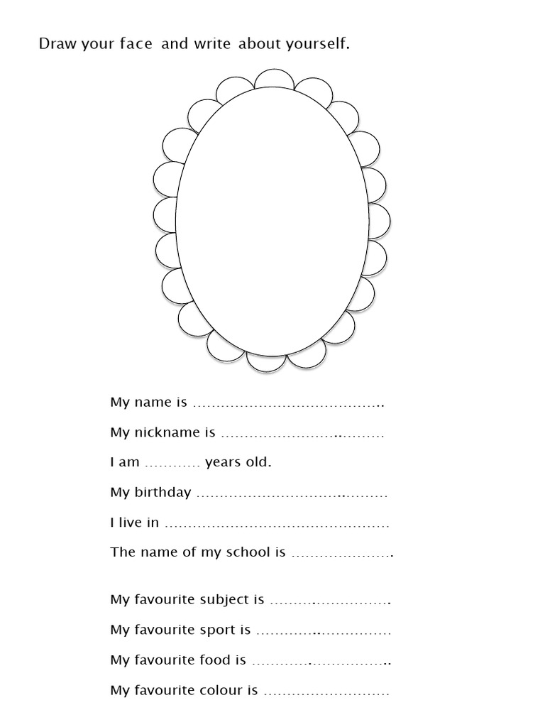 Personal Profile Drawing Activity | PDF