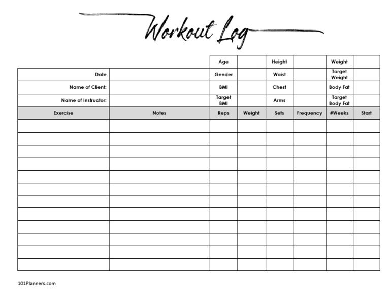 Client Fitness Plan Template | PDF