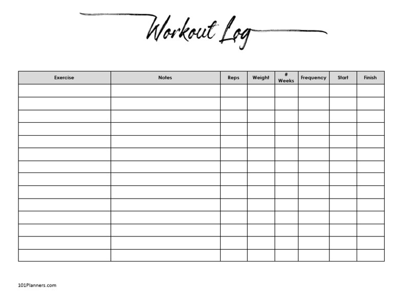 Free Workout Plan Template PDF | PDF