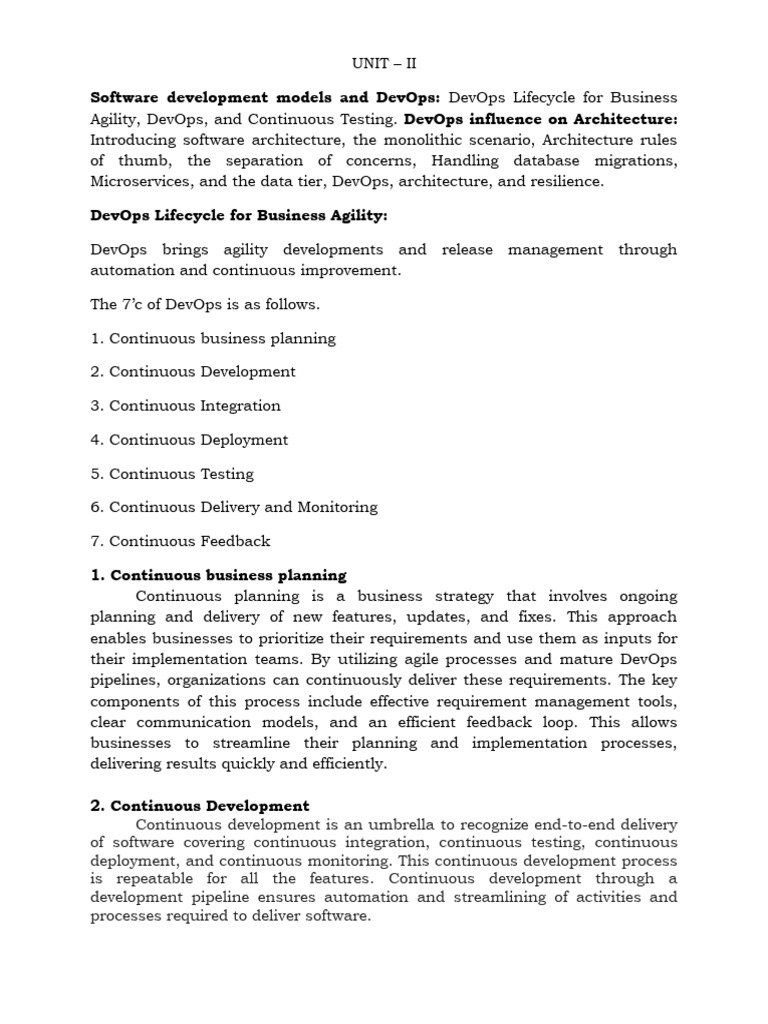 DevOps Unit-2 - 230325 - 123955 | PDF | Software Testing | Databases