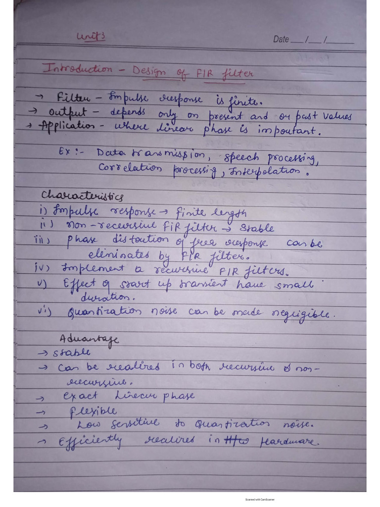 DSP Unit 3 | PDF