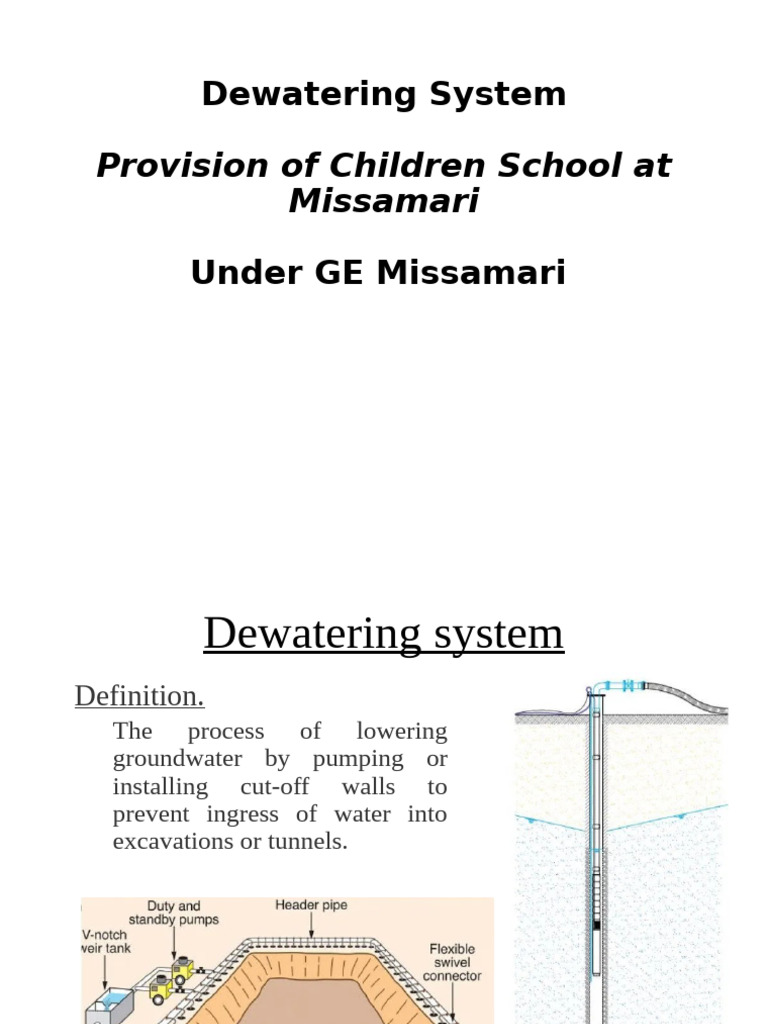 Well Point Dewatering System Overview | PDF | Pump | Groundwater