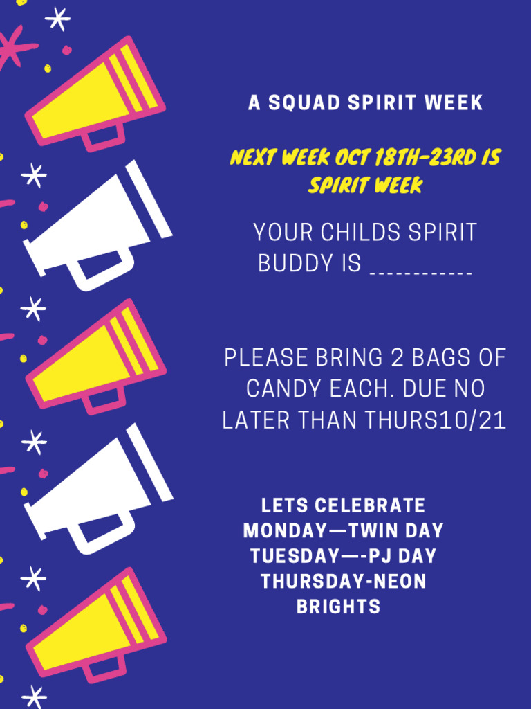 Cheerleading Spirit Week Fundraiser | PDF
