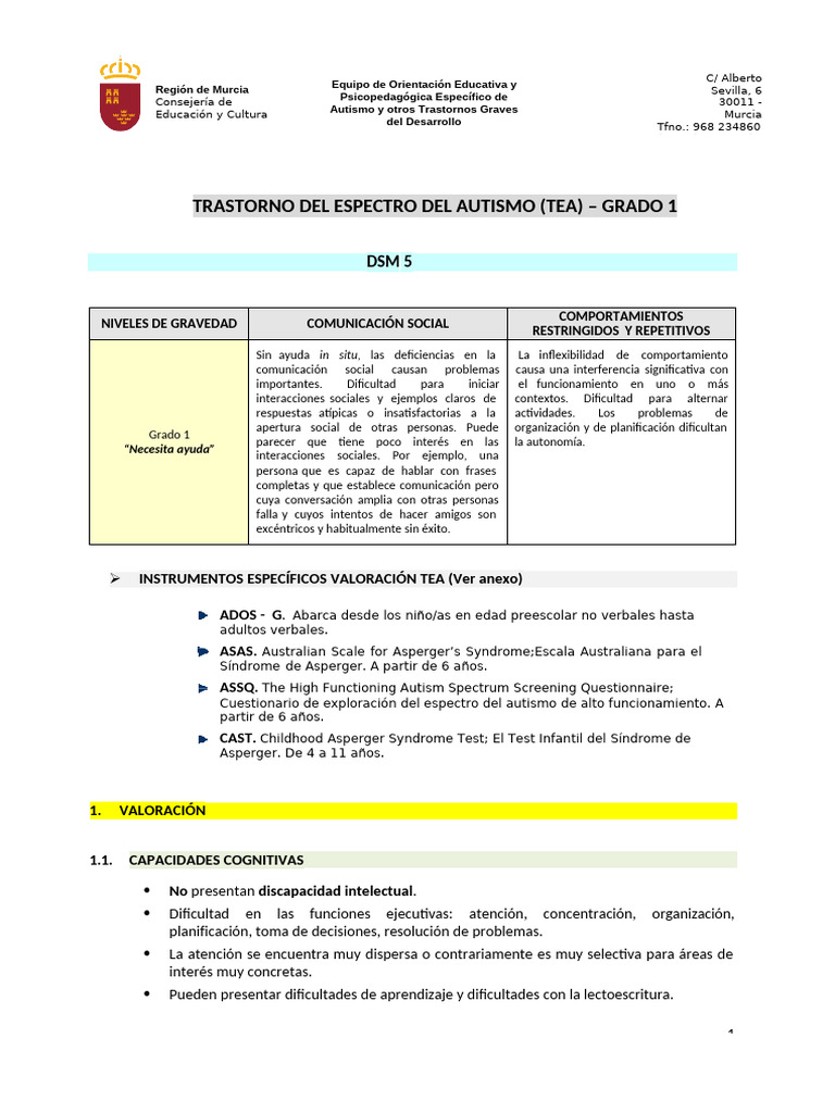 Tea N1 | PDF | Aprendizaje | Autismo