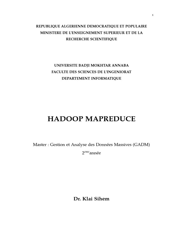 Introduction à Hadoop et HDFS | PDF | Apache Hadoop | Fichier informatique