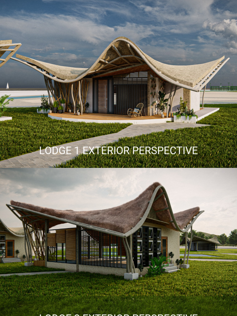 Exterior Perspectives of Lodges and Dining Building | PDF