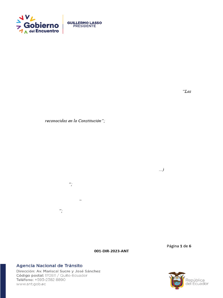 Resolucion 001 ANT DIR 2023 ANT Aprobar El Plan Operativo Anual POA ...
