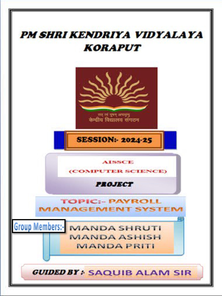 Group Members List and Roles | PDF