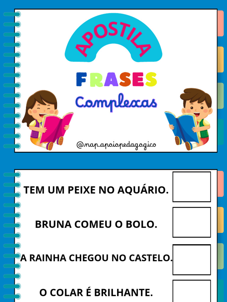 Frases Complexas para Leitura Infantil | PDF