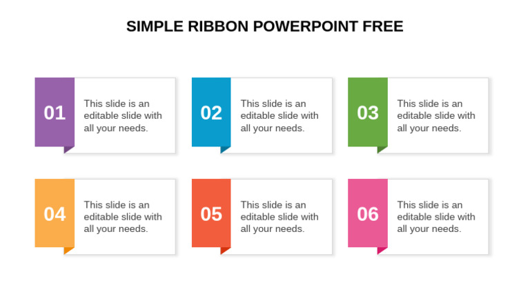 Free Editable Ribbon PowerPoint Slides | PDF