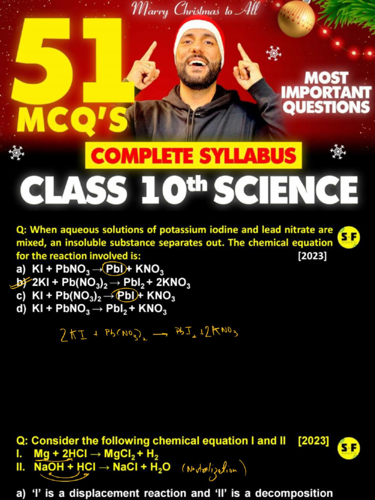 51 MCQS Question 10th | PDF
