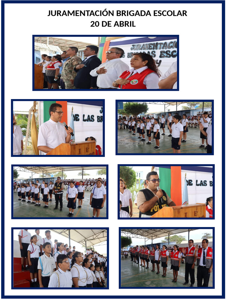 Juramentación Brigada Escolar - 20 de Abril | PDF