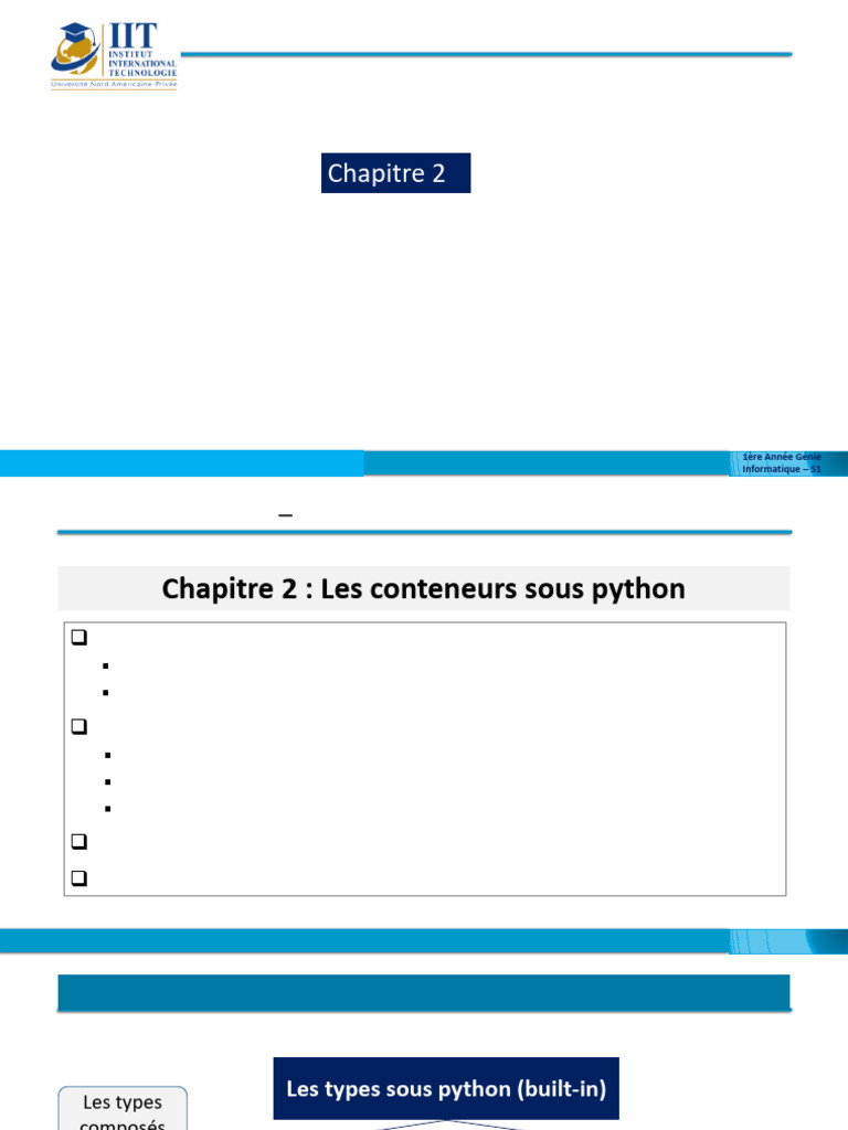 Conteneurs en Python : Types et Utilisation | PDF | Python (Langage de ...