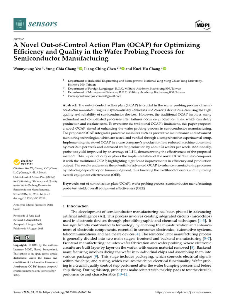 A Novel Out-of-Control Action Plan (OCAP) For Optimizing Efficiency and ...