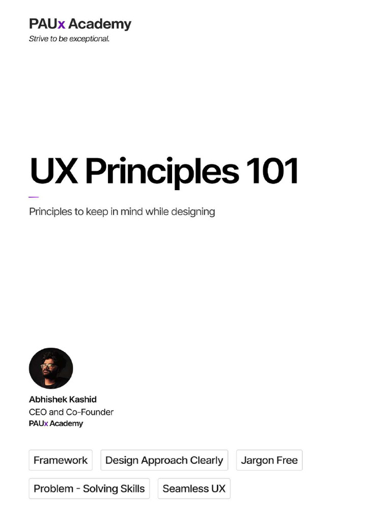 UX Principles To Boost Your Design Game | PDF