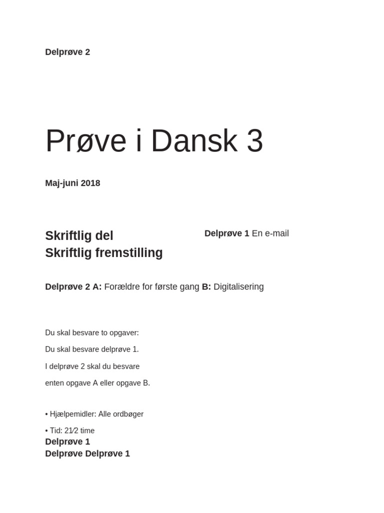 Skriftlig Fremstilling | PDF
