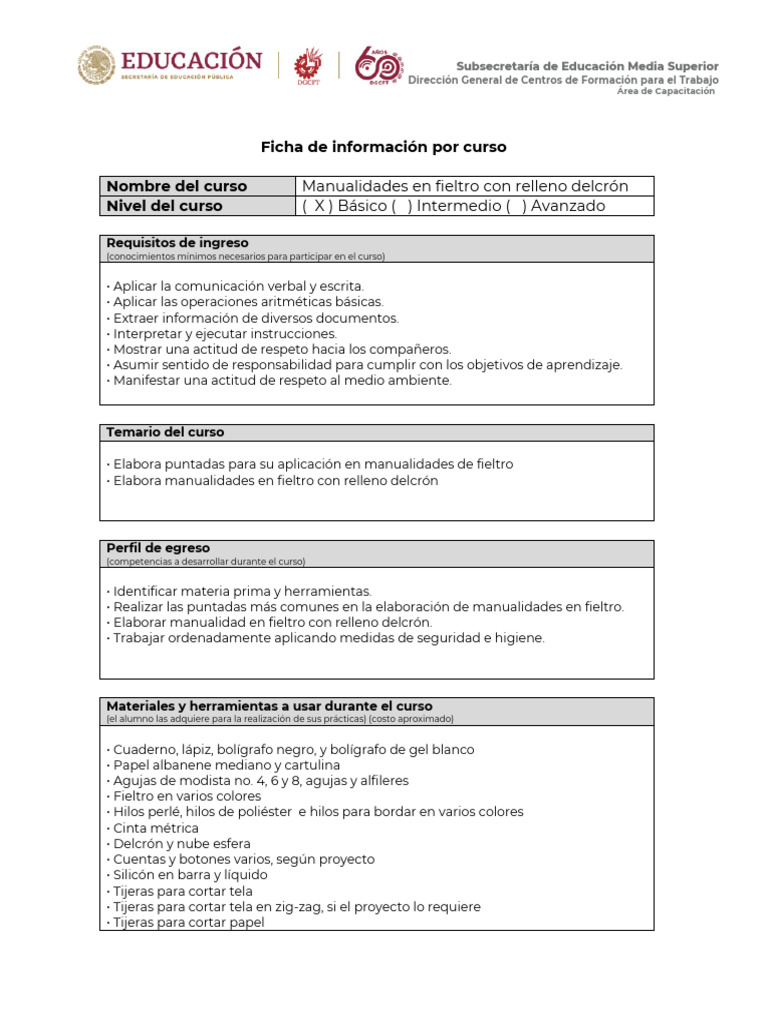 C. FI-Manualidades en Fieltro Con Relleno Delcrón | PDF