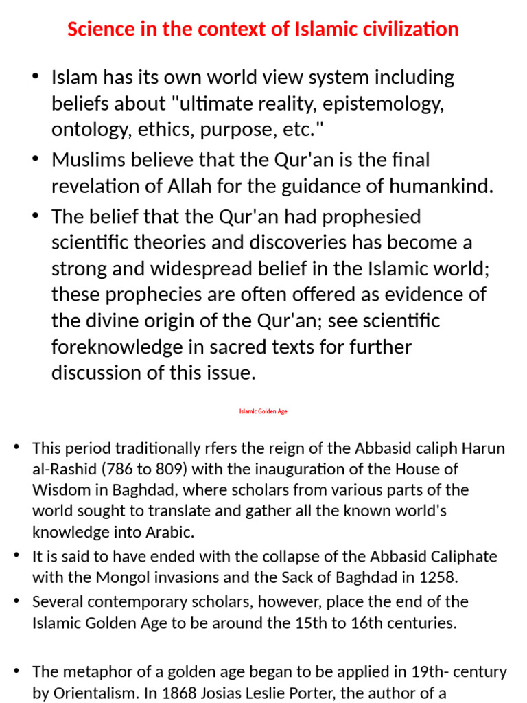 Science in Islam (2) | PDF | Muslim World | Science