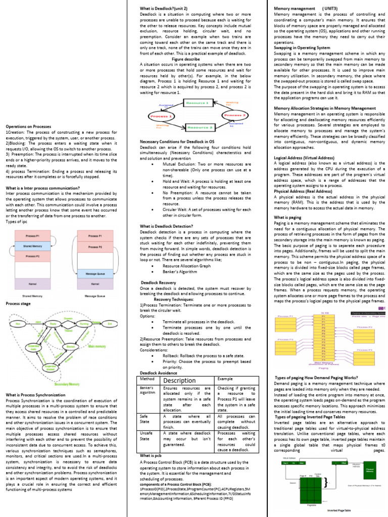 os | PDF | Process (Computing) | Kernel (Operating System)