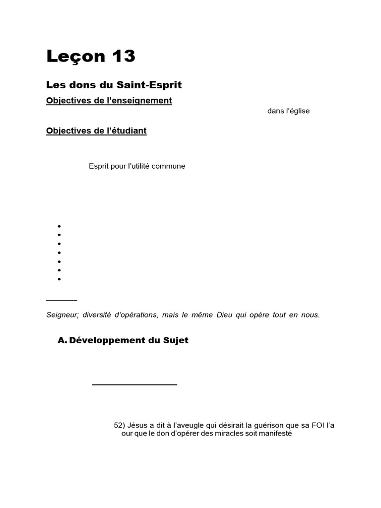 Les 9 dons du Saint-Esprit expliqués | PDF | Saint-Esprit | Miracle
