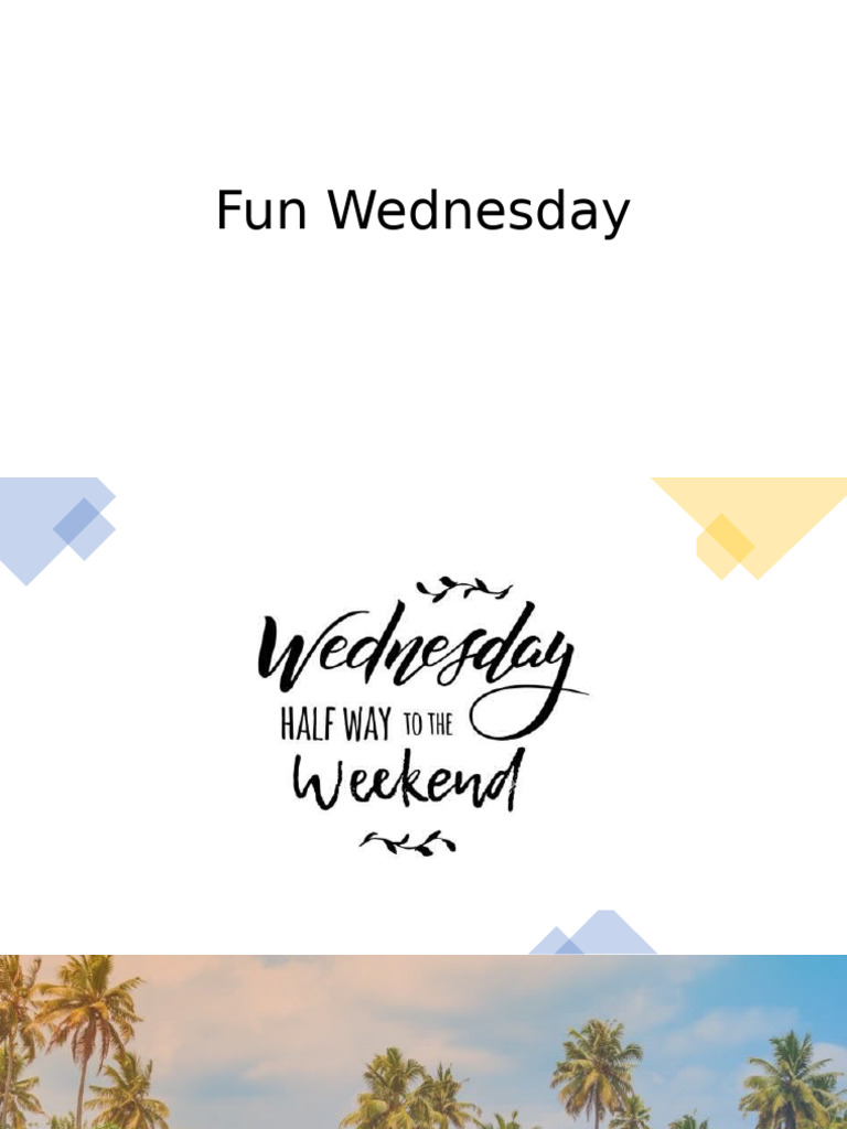 Engaging Activities for Fun Wednesdays | PDF