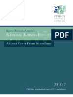 National Business Ethics Survey An Inside View of Private Sector Ethics 2007