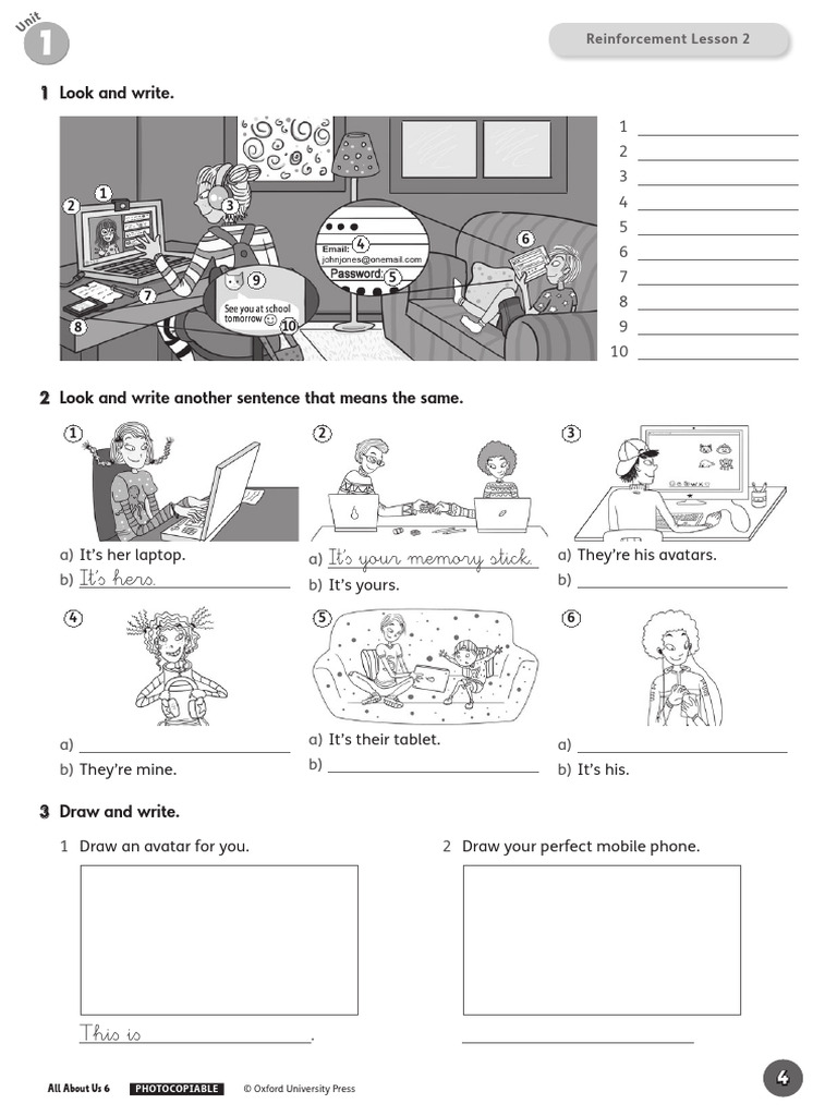 All About Us Reinforcement Activities | PDF