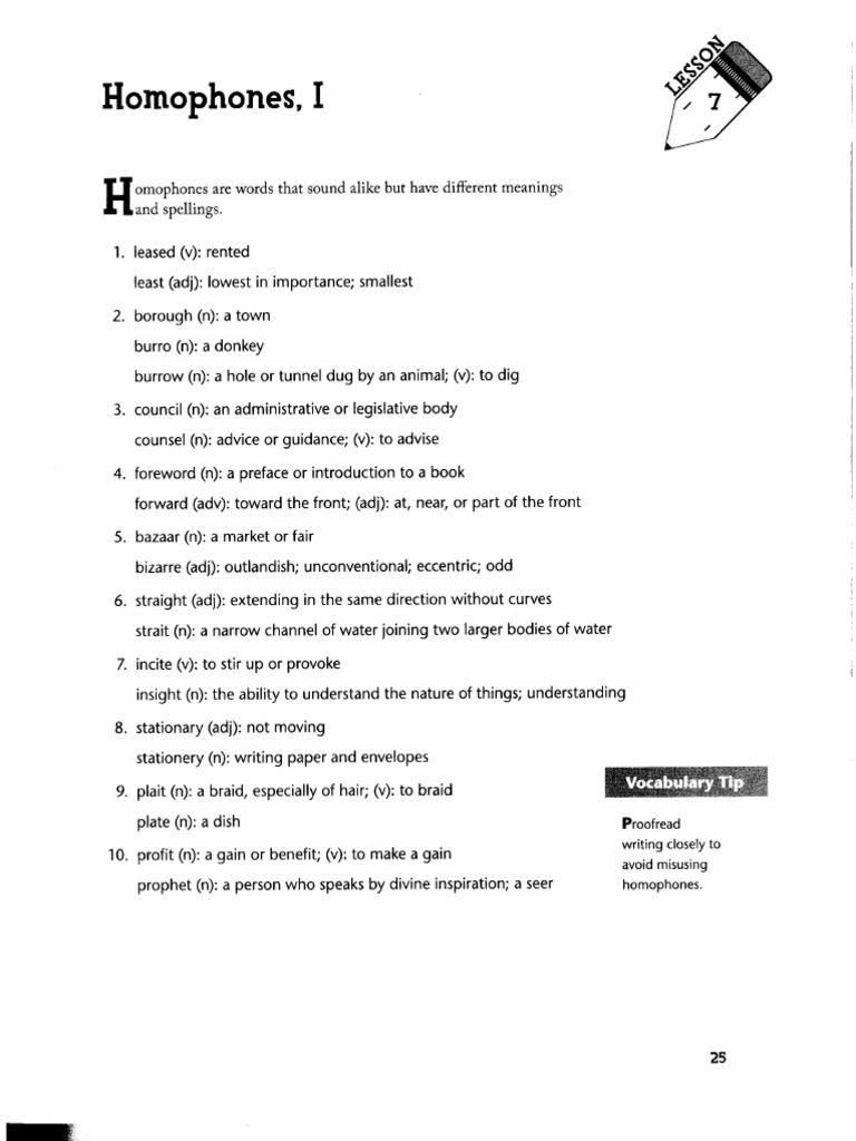Understanding Homophones and Their Use | PDF
