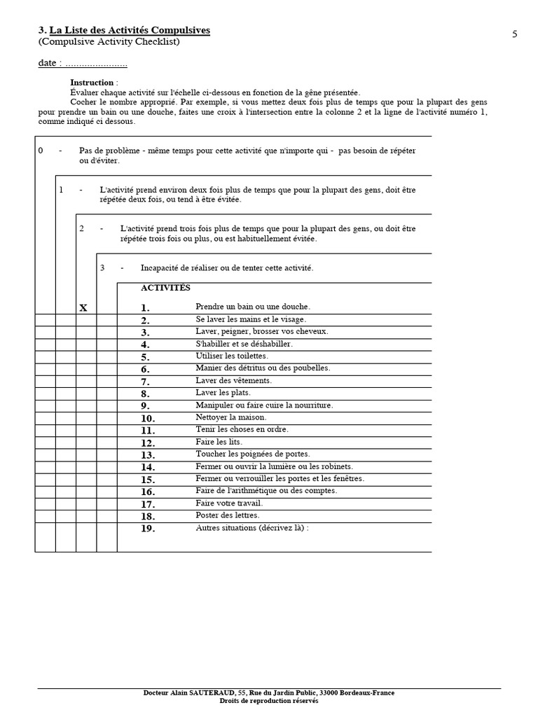 Liste des Activités Compulsives | PDF | Échecs | Théorie (échecs)