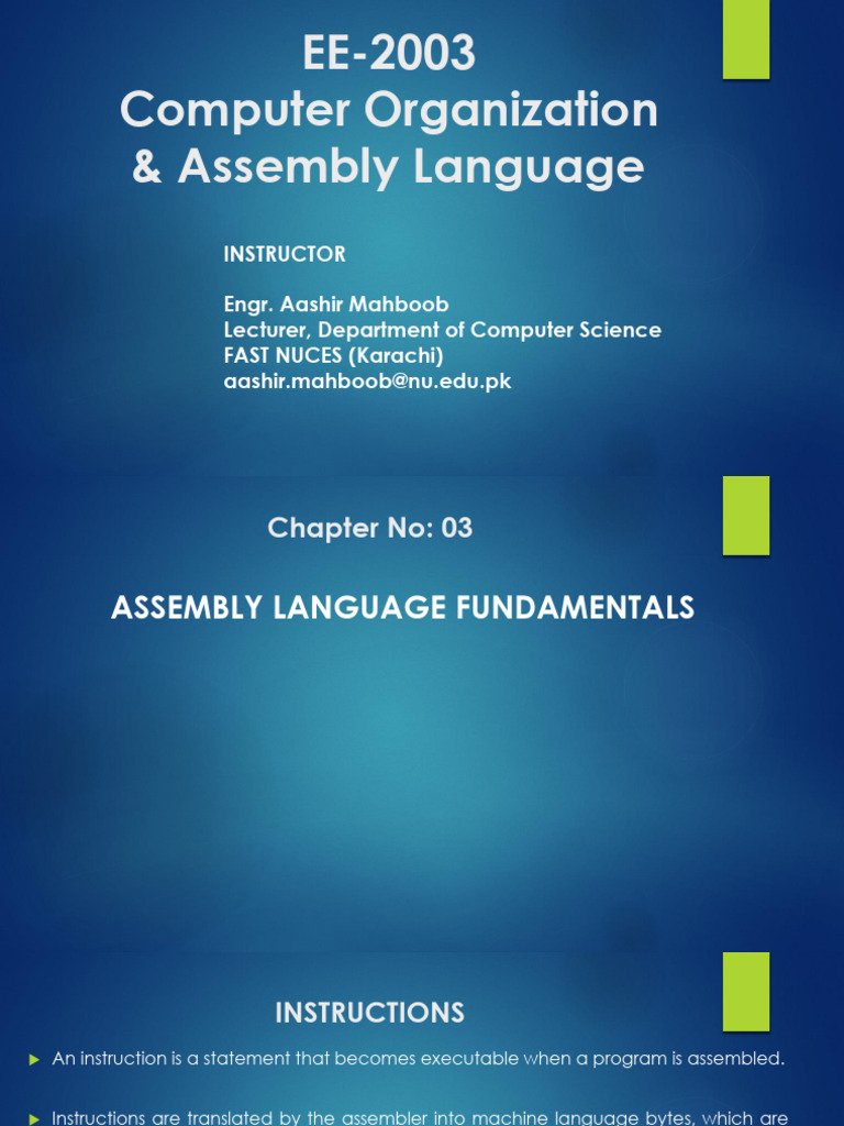 Assembly Language Fundamentals Guide | PDF | Assembly Language ...