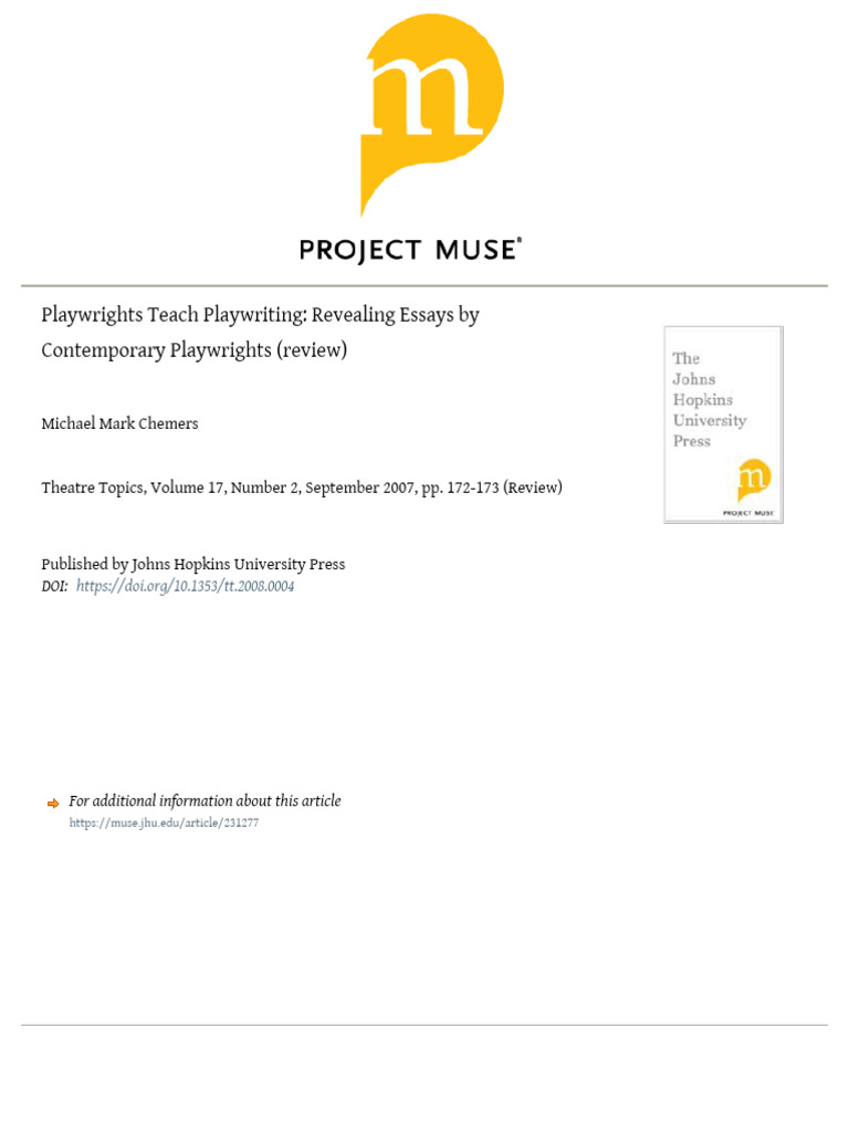 Playwriting Insights from Top Playwrights | PDF | Playwright