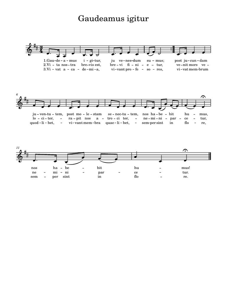 Gaudeamus Igitur | PDF
