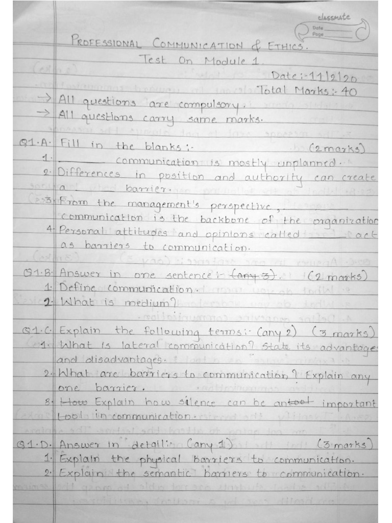 PCE Module-1 Question Paper | PDF