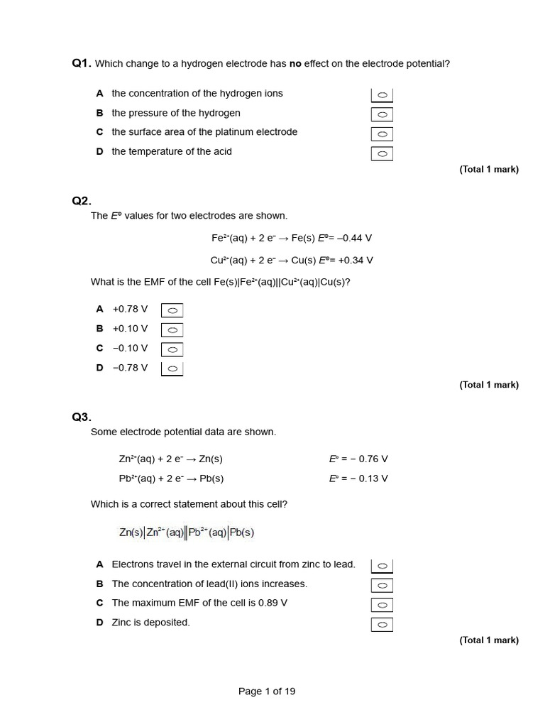 Kami Export - Electrode Potentials Qs and ANS | PDF | Magnesium | Redox