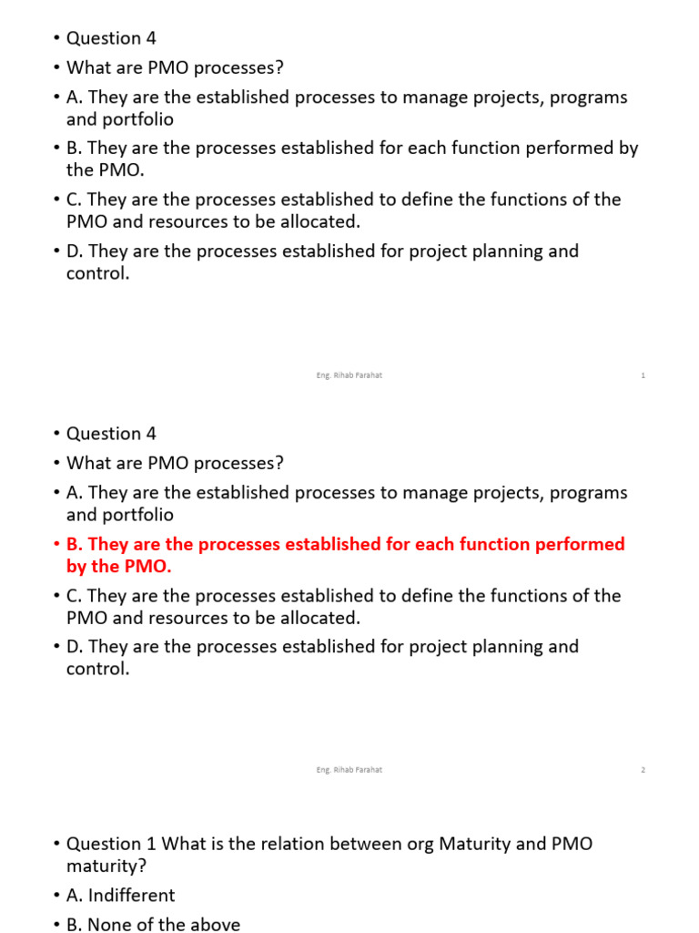 Pmo - CP | PDF | Project Management | Evaluation