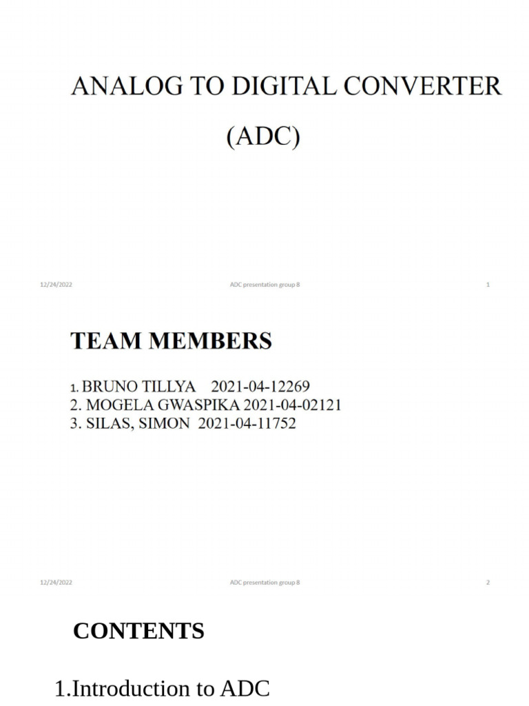 ADC Sampling and Quantization Overview | PDF | Analog To Digital ...