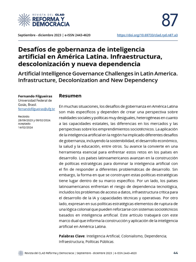 Gobernanza de IA en América Latina: Retos y Políticas | PDF ...