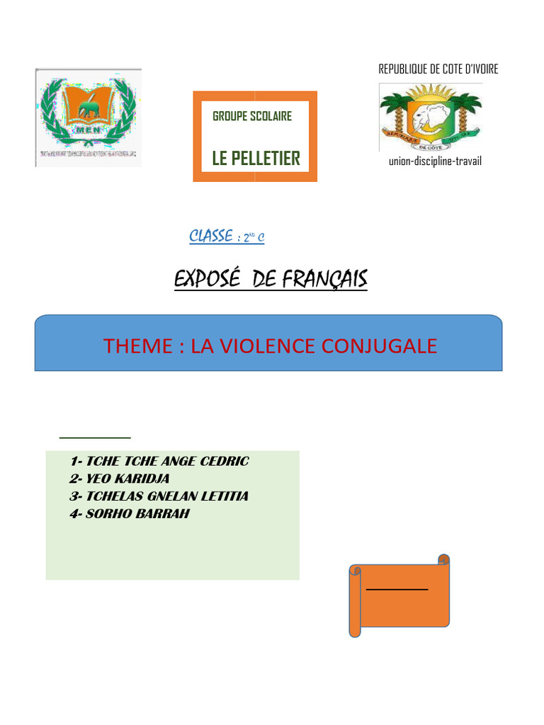 Exposé sur la Violence Conjugale | PDF