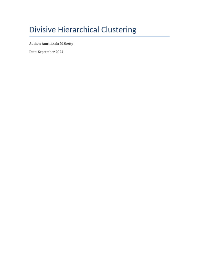 Divisive_Hierarchical_Clustering | PDF | Cluster Analysis | Machine ...