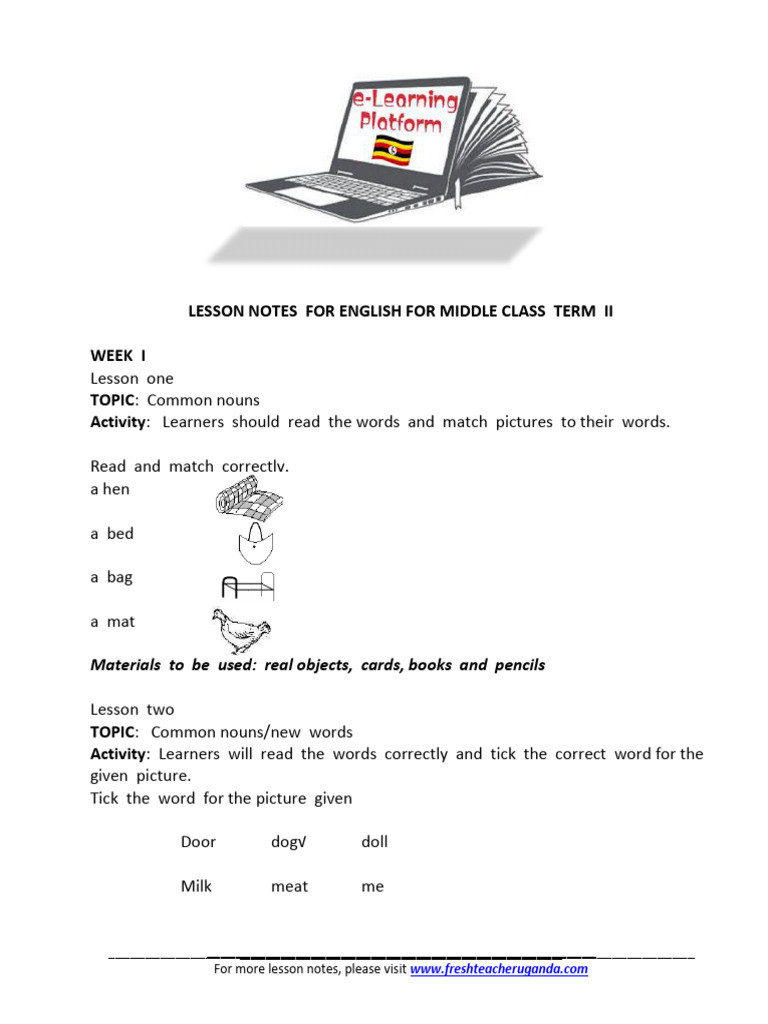 English Middle Term II Lesson Notes | PDF | Linguistics | Language ...