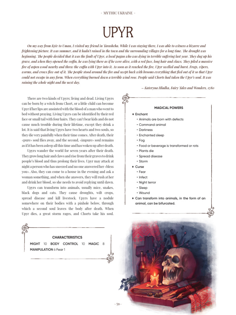 Mythic Ukraine: The Legend of Upyr | PDF | Traditional Stories | Folklore