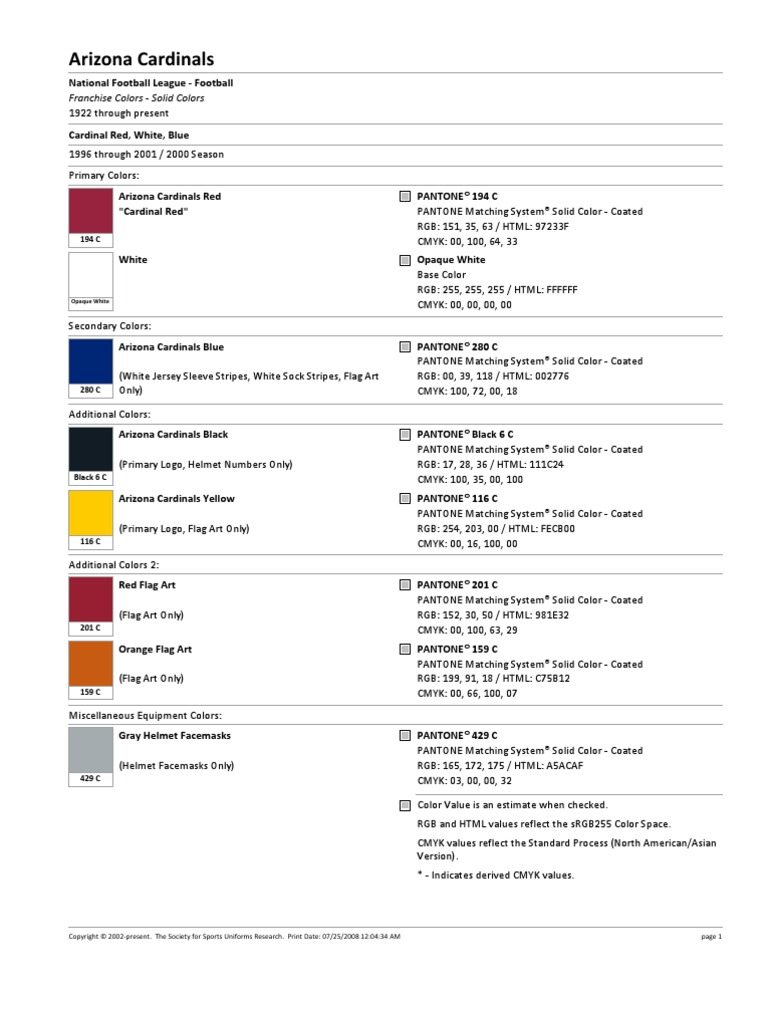 National Football League FRC 2000 Sol SRGB | PDF | Rgb Color Model | Color