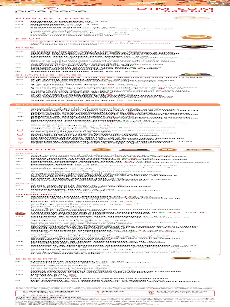 Ping_Pong_Food_Menu_1906 | PDF | Dumpling | Food Ingredients