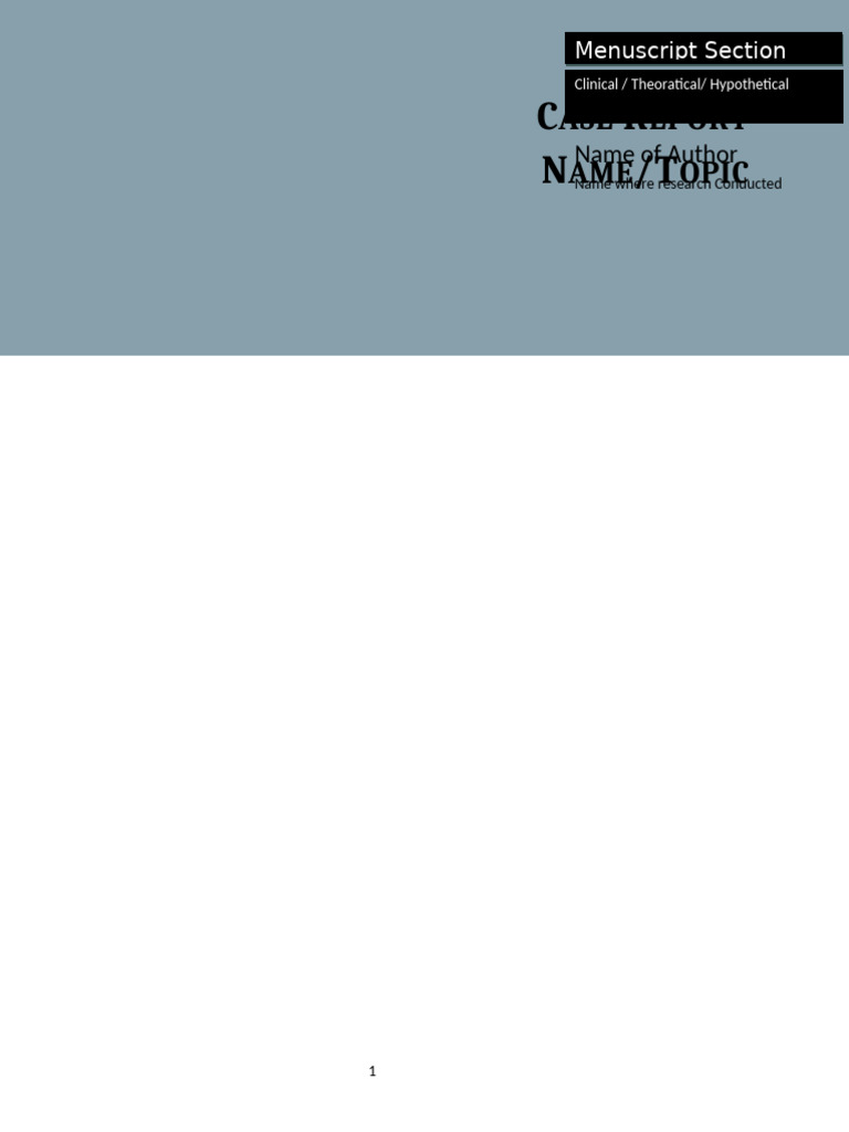 Preformated Word Document | PDF