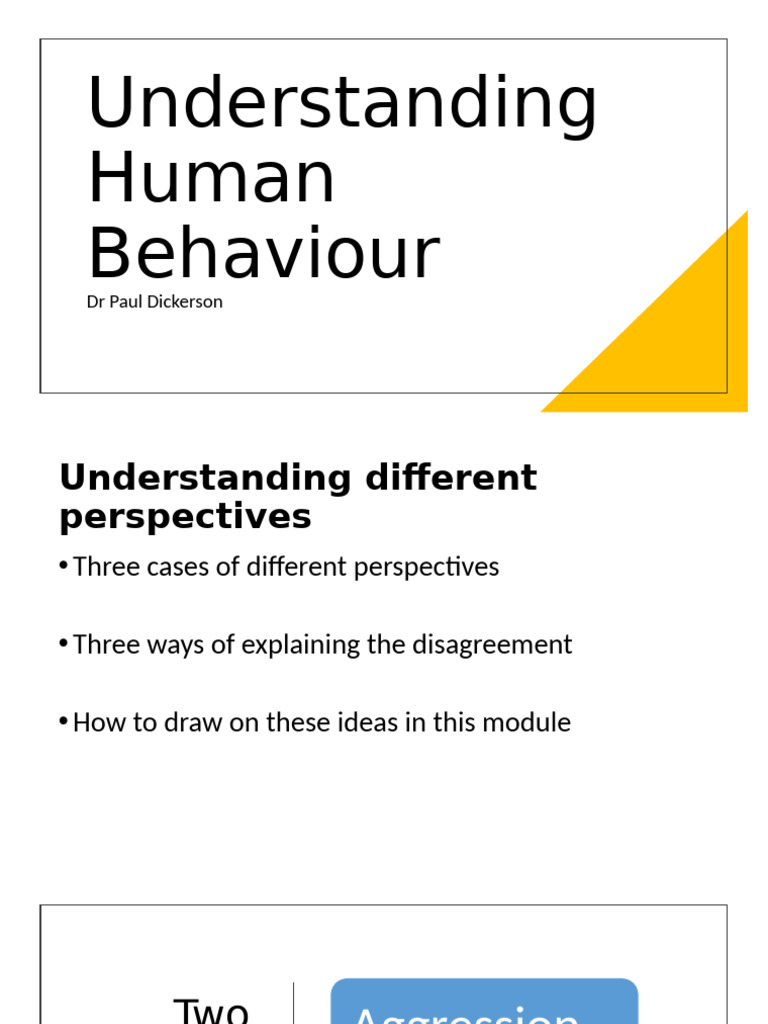 Understanding Human Behavior Perspectives | PDF | Falsifiability | Science