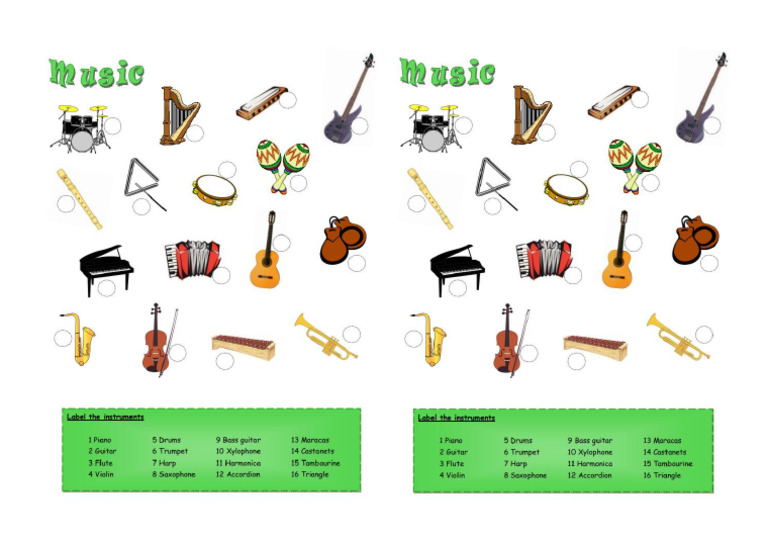 3 Match The Instruments - Older Ones - BK | PDF