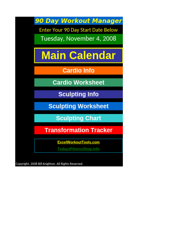 P90 - Workout Manager | PDF | Pound (Mass) | Weight Training