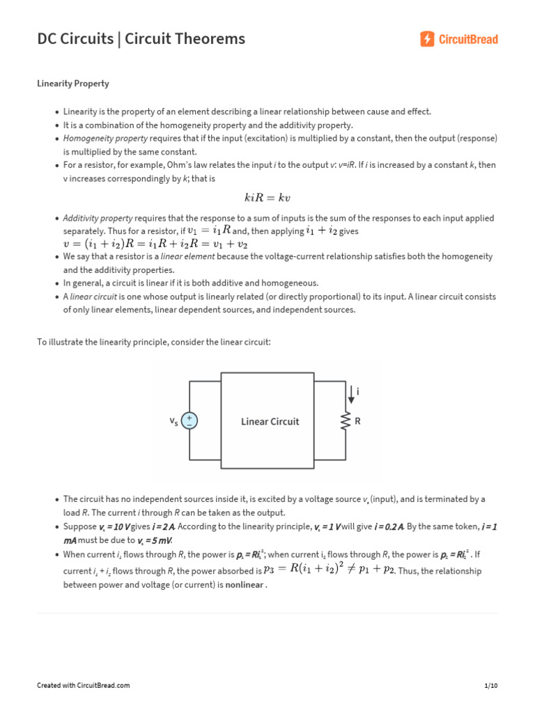 StudyGuides CircuitTheorems | PDF | Electrical Network | Electronics